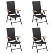 vidaXL Garden Dining Set in Black and in Brown