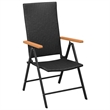 vidaXL Garden Dining Set in Black and in Brown