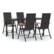 vidaXL Garden Dining Set in Black and in Brown