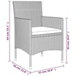 vidaXL Garden Dining Set in Beige and in Black