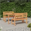 vidaXL Fine Sanded Teak Hardwood Garden Dining Set in Natural Teak