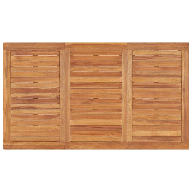 vidaXL Fine Sanded Teak Hardwood Garden Dining Set in Natural Teak