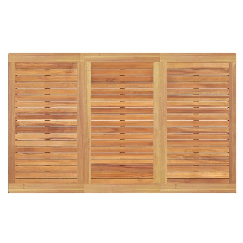 vidaXL Fine Sanded Teak Hardwood Medium Garden Dining Set in Natural