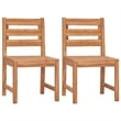 vidaXL Fine Sanded Teak Hardwood Medium Garden Dining Set in Natural