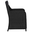 vidaXL Dining Set in Black/Dark Grey/Natural Wood