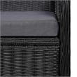 vidaXL Dining Set in Black/Dark Grey/Natural Wood