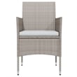 vidaXL Garden Dining Set in Beige and in Black