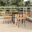 vidaXL Poly Rattan Standard Durable Garden Dining Set in Black