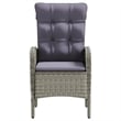 vidaXL Garden Dining Set in Grey and in Black
