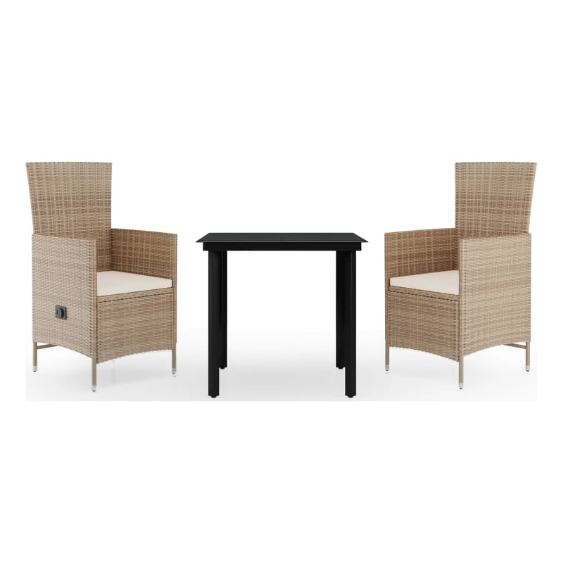 vidaXL Garden Dining Set in Beige