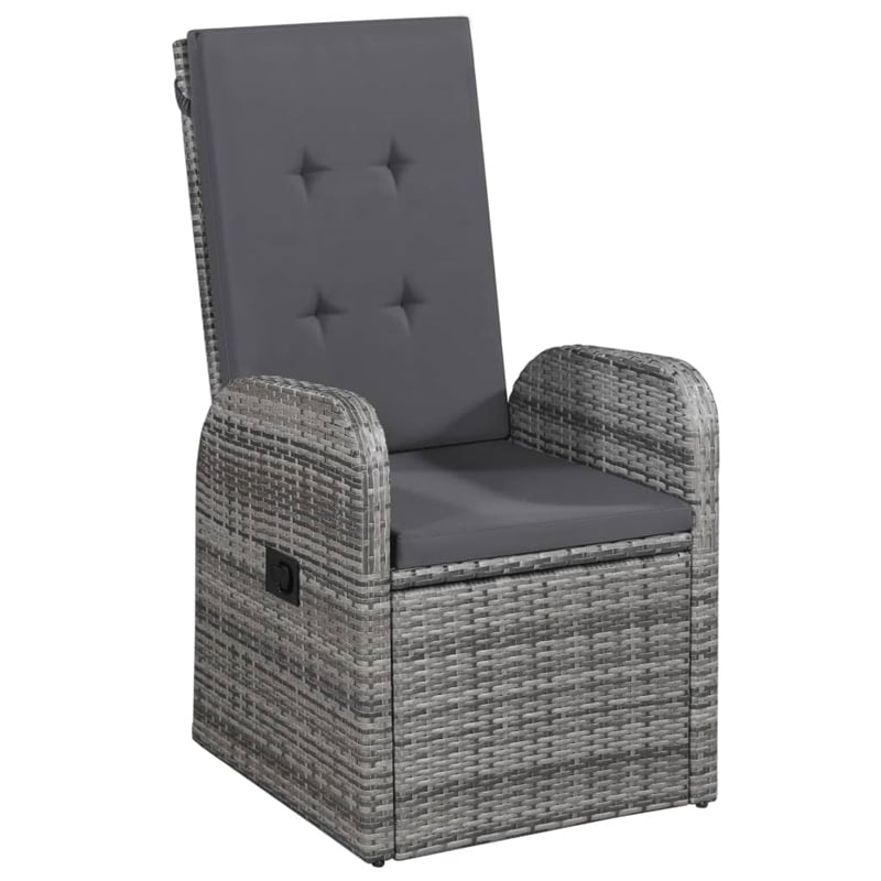 vidaXL Garden Dining Set in Grey and in Black