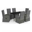 vidaXL Garden Dining Set in Grey and in Black