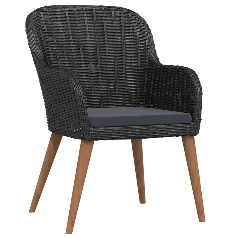 vidaXL Garden Dining Set in Black