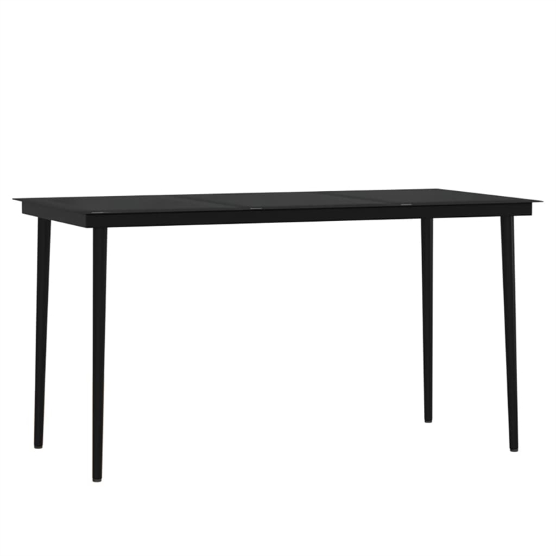 vidaXL Garden Dining Set in Black