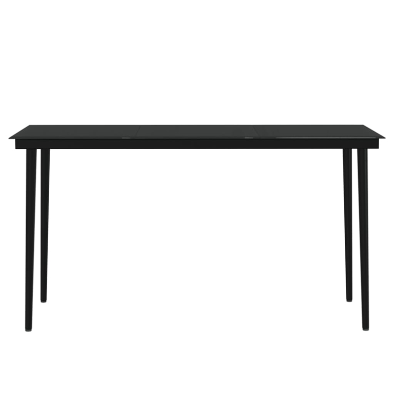 vidaXL Garden Dining Set in Black