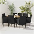 vidaXL Seats 8 Outdoor Rectangular Patio Dining Set in Black