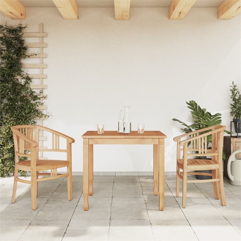 vidaXL Garden Dining Set Wooden in Brown Solid Teak Wood