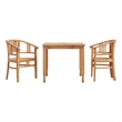 vidaXL Garden Dining Set Wooden in Brown Solid Teak Wood