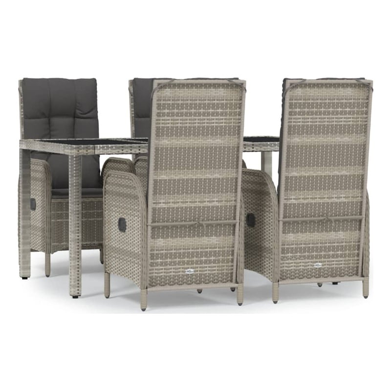 vidaXL 5 Piece Garden Dining Set in Grey