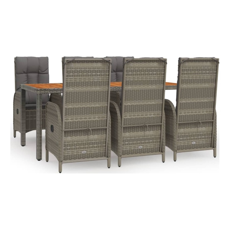 vidaXL Garden Dining Set in Grey/Dark Grey