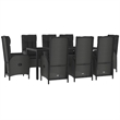 vidaXL Garden Dining Set in Black and in Grey