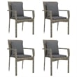 vidaXL Garden Dining Set in Black and in Grey