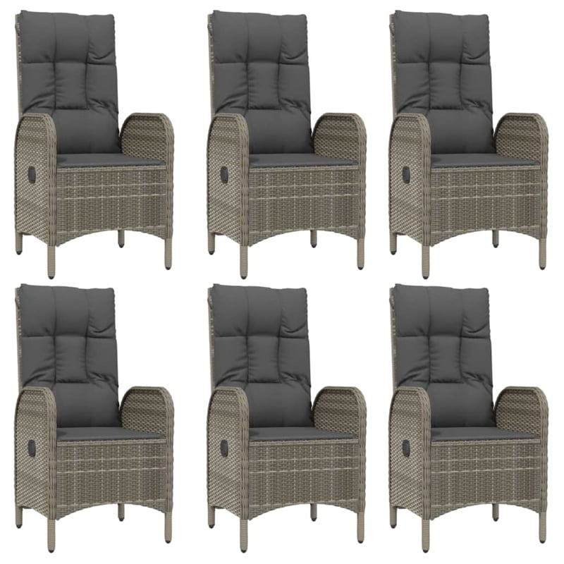 vidaXL Garden Dining Set in Black and in Grey