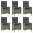 vidaXL Garden Dining Set in Black and in Grey