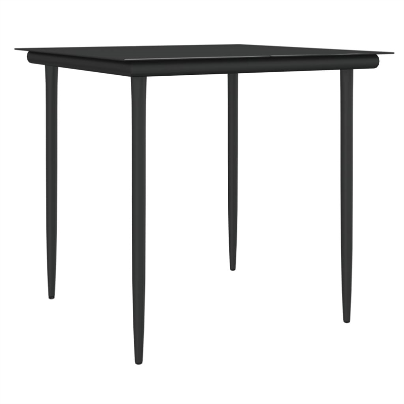 vidaXL Garden Dining Set in Brown/Black/Cream White