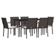 vidaXL Garden Dining Set in Brown