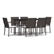 vidaXL Garden Dining Set in Brown