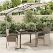 vidaXL 3 Piece Garden Dining Set in Gray