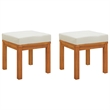 vidaXL 3 Piece Acacia wood Garden Dining Set in Cream