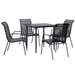 vidaXL 5 Piece Steel Garden Dining Set in Black/Anthracite