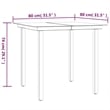 vidaXL 3 Piece Steel Garden Dining Set in Black/Anthracite