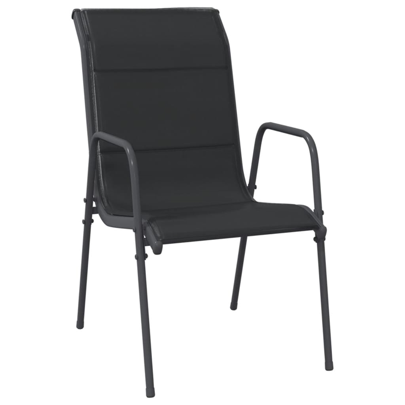 vidaXL 5 Piece Steel Garden Dining Set in Black/Anthracite