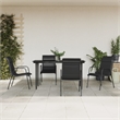 vidaXL 5 Piece Steel Garden Dining Set in Black/Anthracite