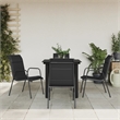 vidaXL 5 Piece Steel Garden Dining Set in Black/Anthracite