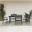 vidaXL 5 Piece Steel Garden Dining Set in Black/Anthracite