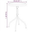 vidaXL 3 Piece Steel Garden Dining Set in Black/Anthracite
