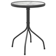vidaXL 3 Piece Steel Garden Dining Set in Black/Anthracite