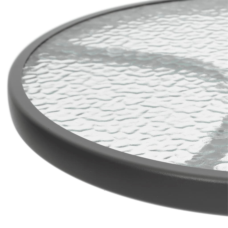 vidaXL 3 Piece Steel Garden Dining Set in Black/Anthracite