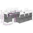 vidaXL 9 Piece Garden Dining Set in Black/Cream White