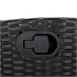vidaXL 5 Piece Poly Rattan Garden Dining Set in Black/Cream White