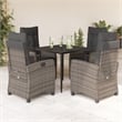 vidaXL 5 Piece Garden Dining Set in Black