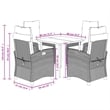 vidaXL 5 Piece Garden Dining Set in Black