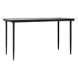 vidaXL 5 Piece Steel Garden Dining Set with Cushions in Black