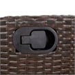 vidaXL 5 Piece Poly Rattan Garden Dining Set in Brown/Cream white/Black