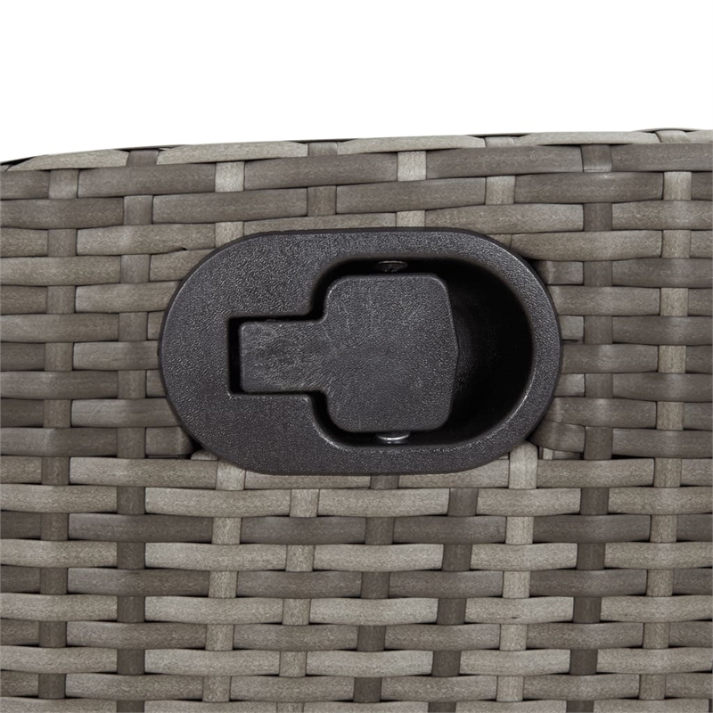 vidaXL 7 Piece Rattan Garden Dining Set in Black