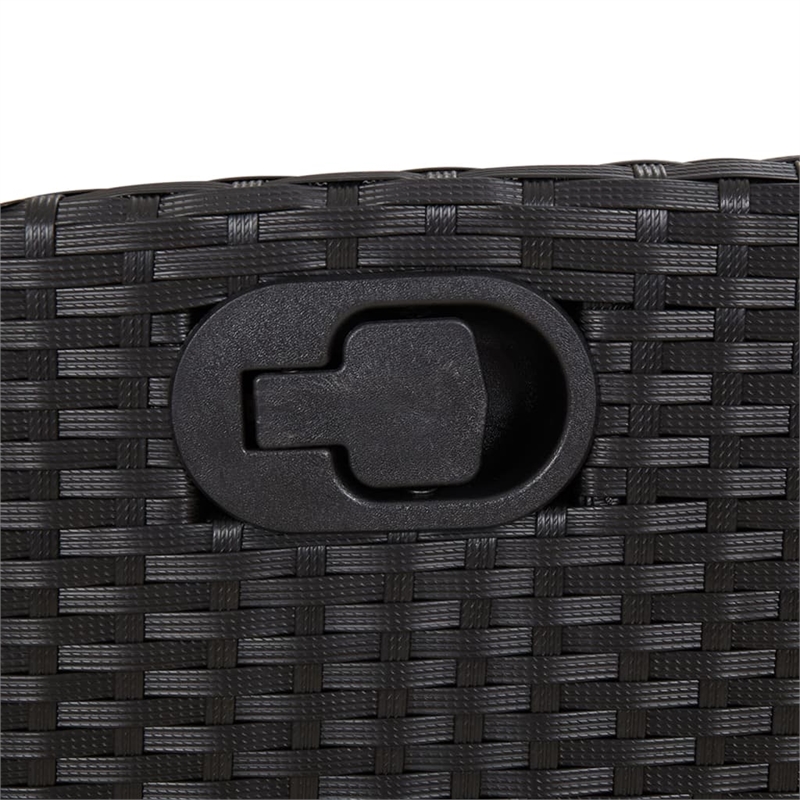 vidaXL 5 Piece Poly Rattan Garden Dining Set in Black/Cream White